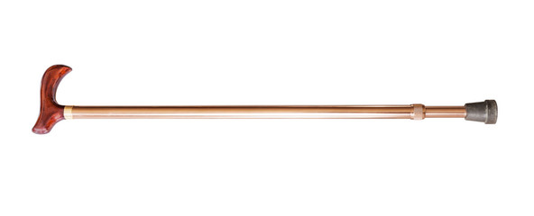 medical adjustable walking stick isolated on white