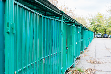 parking with garages from polycarbonate panels