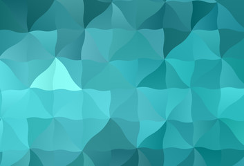 Light Green vector shining triangular background.