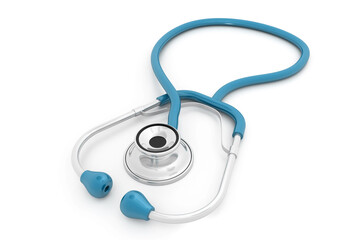 Stethoscope for doctor checkup on white background