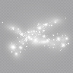 Glow light effect. Vector illustration. Christmas flash Concept.