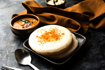 Thatte or Taste Idli also known as Plate Idly is a Popular south Indian Food, served with sambar and chutney. 