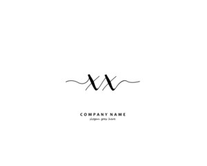  XX Initial handwriting logo vector