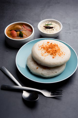 Thatte or Taste Idli also known as Plate Idly is a Popular south Indian Food, served with sambar and chutney. 
