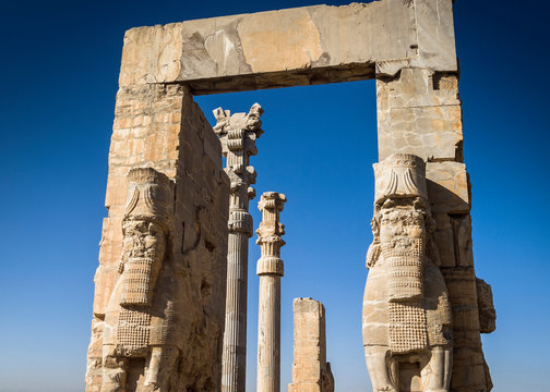 Facade of the Gate of All Nations, Persepolis, Shiraz, Fars Province, Iran