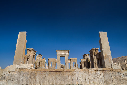 Ruins of the Tachara (Palace of Darius the Great), Persepolis, , Shiraz, Fars Province, Iran