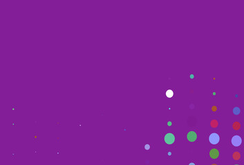 Light Multicolor vector background with bubbles.