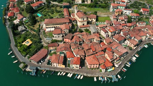 Aerial 4K - Lago D'Iseo (IT) - Peschiera Maraglio