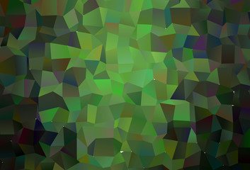 Dark Green vector abstract polygonal pattern.