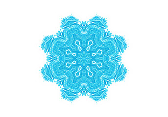 Abstract turquoise shape like a snowflake