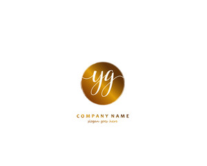 YG Initial handwriting logo vector