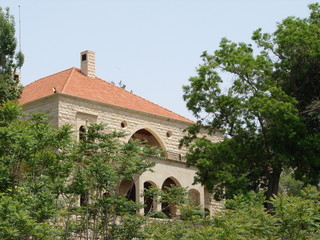 Fototapeta na wymiar Deir El Qamar village and old architecture in mount Lebanon Middle east