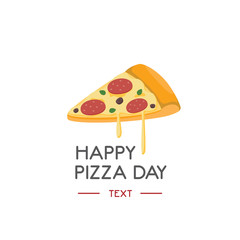 National Pizza Day Vector Illustration. Template for poster, banner or greeting card.