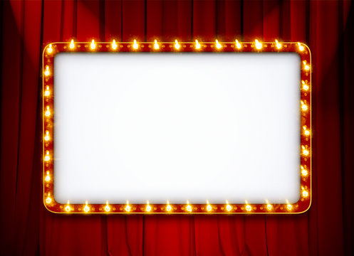 blank movie theater sign