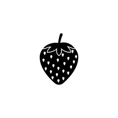 Strawberry logo template vector icon illustration