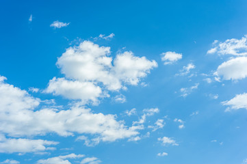 Beautiful sky, cloudscape of with clouds on blue sky.