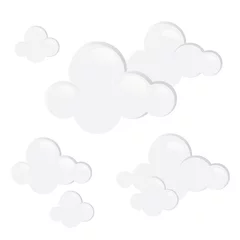 Fototapete Rund Cloud vector. Cloud on white background. © neapneap