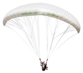 Parapente sur fond blanc 
