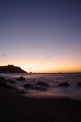 伊良湖岬　恋路ヶ浜の夜明け