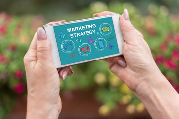 Marketing strategy concept on a smartphone