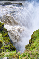Powerful Gullfoss Waterfalls in Iceland