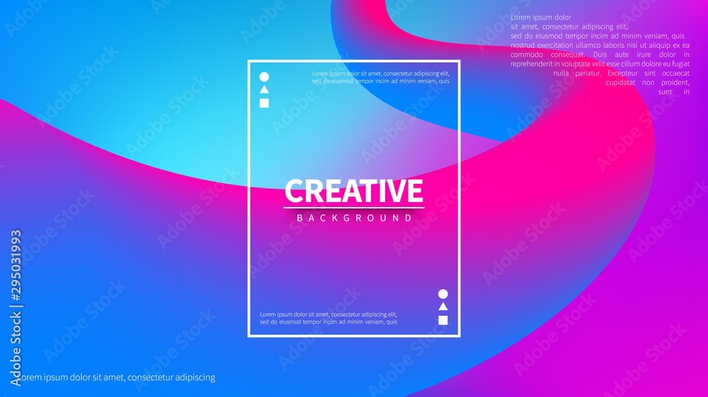 Poster Trendy, abstract, gradient background template for website landing page design. Modern, vector, colored background for use in web and print design.