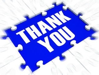 Thank you message means much obliged and with gratitude - 3d illustration