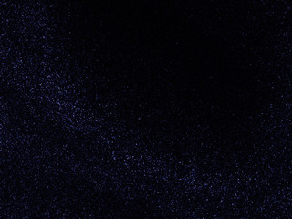 Abstract blue galaxy sky with stars texture background with copy space on the right side. 
