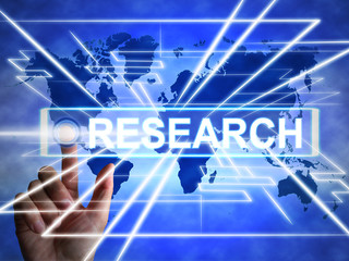 Research concept icon means to study examine or investigate - 3d illustration