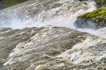 Urridafoss powerful waterfalls in Iceland