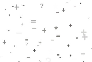 Light Gray vector template with math simbols.