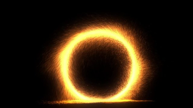 Sparky Portal Effect V2 with Ground Collisions and Alpha Channel