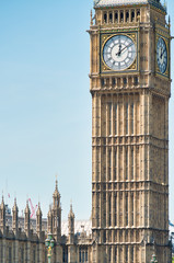 Fototapeta na wymiar The Big Ben Tower in London, UK