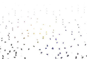 Light Multicolor vector texture with colored currency signs.