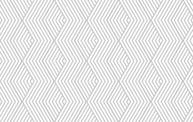 Gordijnen Abstract geometrisch patroon met strepen, lijnen. Naadloze vectorachtergrond. Wit en grijs ornament. Eenvoudig rooster grafisch ontwerp. © ELENA