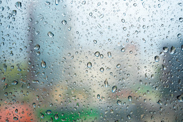 water drops on glass