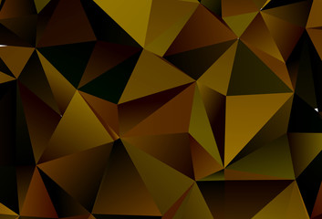Dark Green, Yellow vector texture with triangular style.