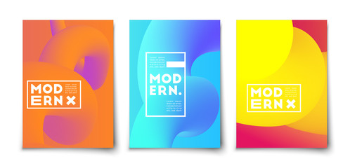 Abstract DNA shapes background cover set vector