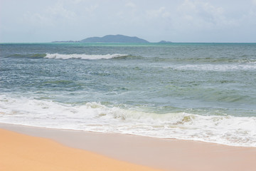 Beautiful tropical Beach near Sanya, Chinese island of Hainan, South China Sea