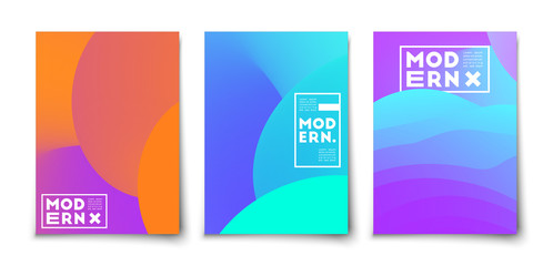 Abstract DNA shapes background cover set vector