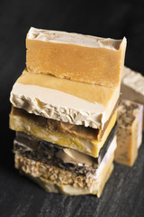 Close-up various types of soap