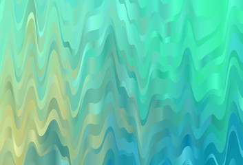 Light Green vector background with bent lines.