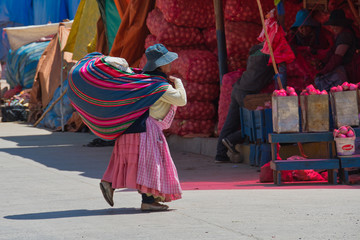 Marktfrau in Bolivien