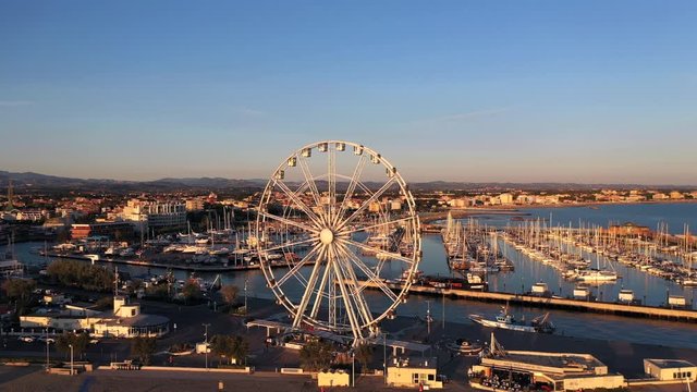 The famous resort of Rimini, Italy. Morning time. Coastline