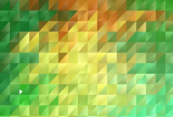 Light Green, Yellow vector abstract polygonal pattern.
