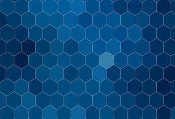 Fototapeta premium Dark BLUE vector texture with colorful hexagons.