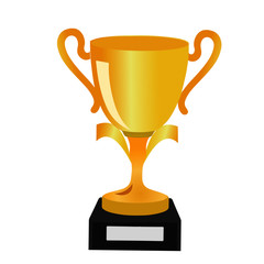 Trophy - Cartoon Vector Image