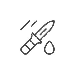 Knife weapon line outline icon