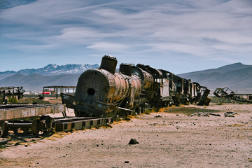 Zug Friedhof in Uyuni