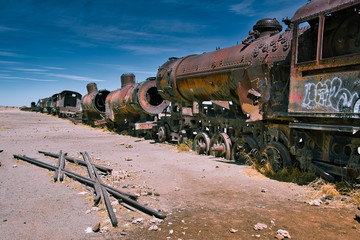 Zug Friedhof in Uyuni